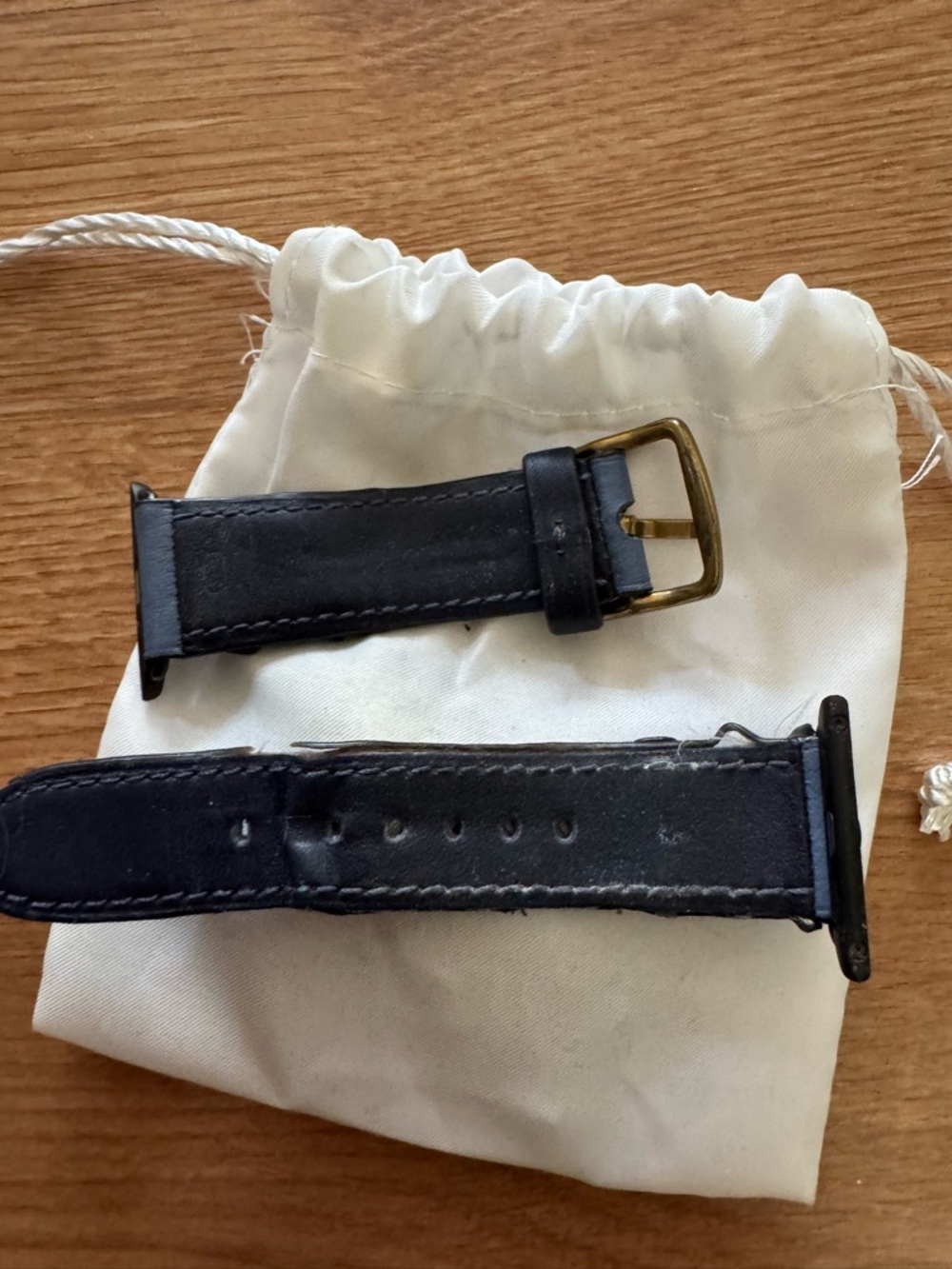 Coach Blue Leather Floral Studded Apple Watch Strap - Picture 3 of 3
